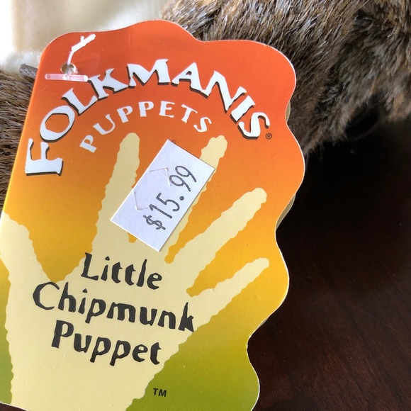Folkmanis Chipmunk Puppet - Brown and White - Picture 2 of 5